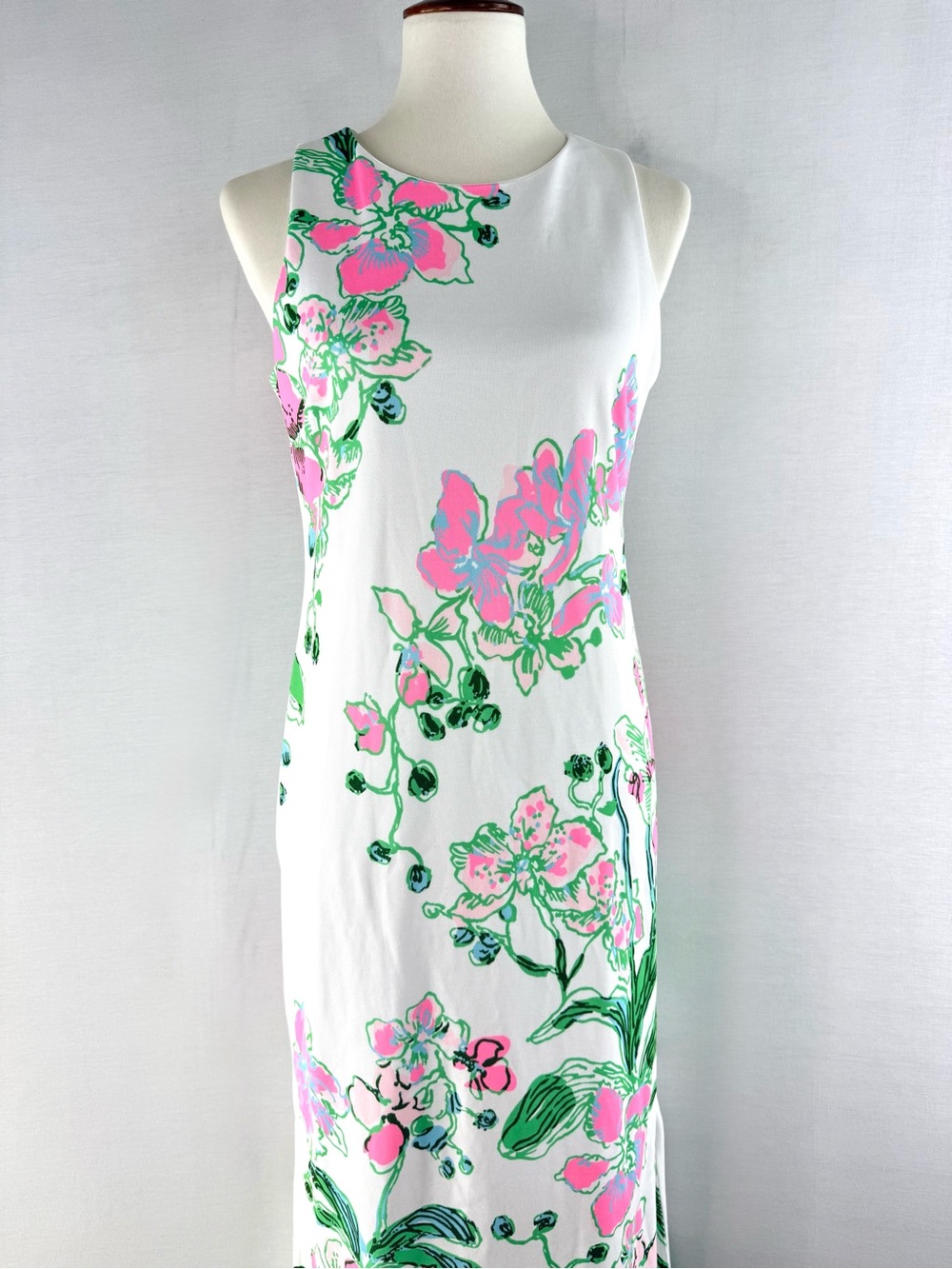 Lilly Pulitzer Melodie White Orchid Floral Print Sleeveless Maxi Dress - Picture 3 of 16
